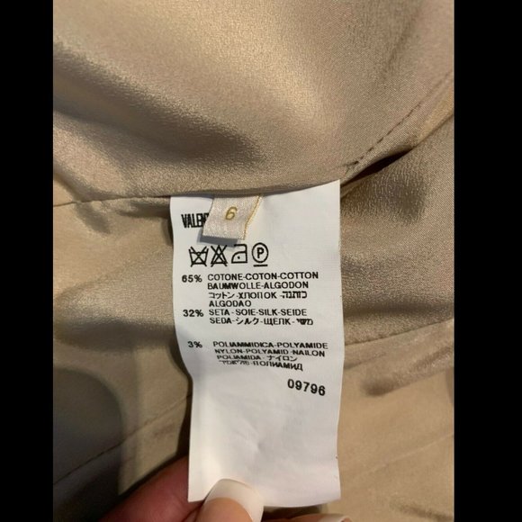 VALENTINO SUIT WOMEN'S VINTAGE BROWN CREAM BELT 6 - Picture 6 of 8